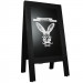 Krijtstoepbord Steigerhout Zwart 75x135cm Overview Sfeer