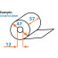 Afmeting Pinrollen 57x47x12mm - 50 st / ds