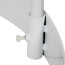 Stoepbord Round Tube A1 Wit met wielen detail