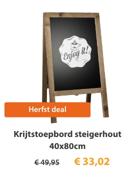 Bekijk het krijtstoepbord in de aanbieding bij Signerie